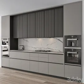 Kitchen Modern Gray Black Cabinets